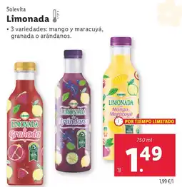 Lidl SOLEVITA Limonada oferta