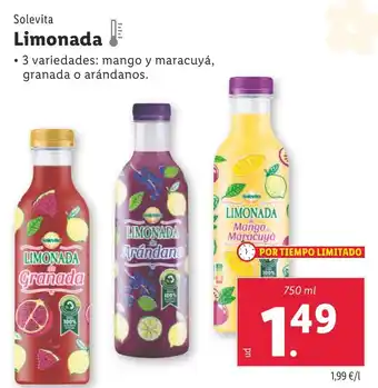 Lidl SOLEVITA Limonada oferta