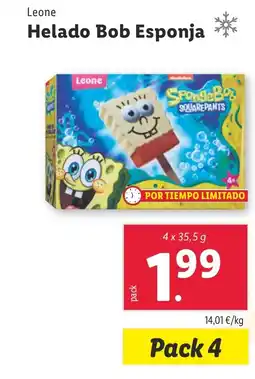 Lidl LEONE Helado Bob Esponja oferta