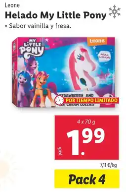 Lidl LEONE Helado My Little Pony oferta