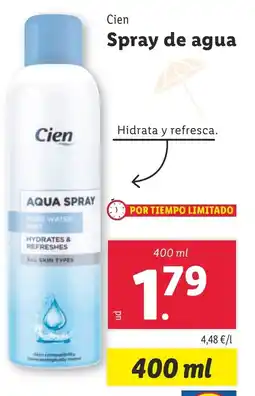 Lidl CIEN Spray de agua oferta