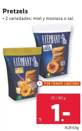 Lidl ELEPHANT Pretzels oferta