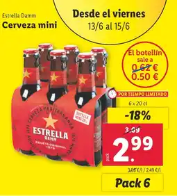 Lidl ESTRELLA DAMM Cerveza mini oferta