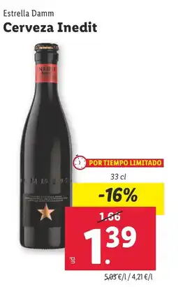 Lidl ESTRELLA DAMM Cerveza Inedit oferta