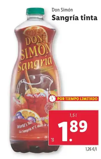 Lidl DON SIMON Sangría tinta oferta