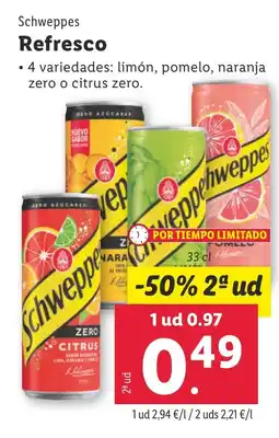 Lidl SCHWEPPES Refresco oferta