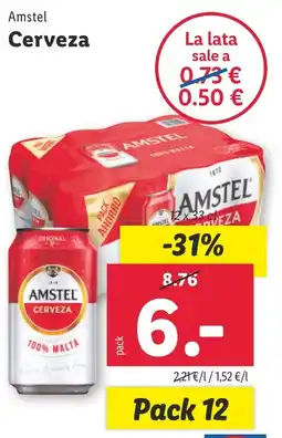 Lidl AMSTEL Cerveza oferta