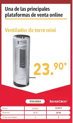 Lidl SILVERCREST Ventilador de torre mini oferta