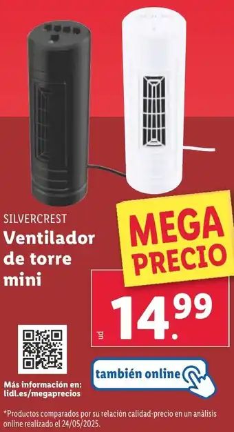 Lidl SILVERCREST Ventilador de torre mini oferta