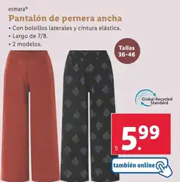 Lidl ESMARA Pantalón de pernera ancha oferta