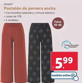 Lidl ESMARA Pantalón de pernera ancha oferta