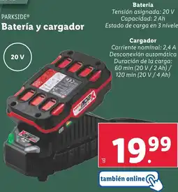 Lidl PARKSIDE Batería y cargador oferta