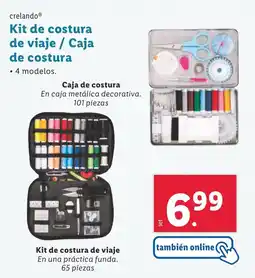 Lidl CRELANDO Kit de costura de viaje / Caja oferta