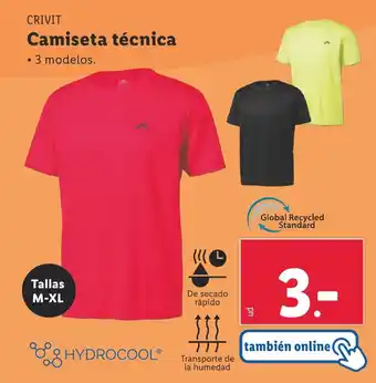 Lidl CRIVIT Camiseta técnica oferta