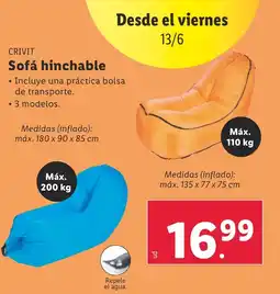 Lidl CRIVIT Sofá hinchable oferta