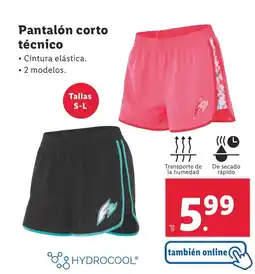 Lidl Pantalón corto técnico oferta