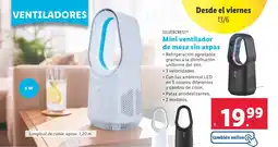 Lidl SILVERCREST Mini ventilador de mesa sin aspas oferta
