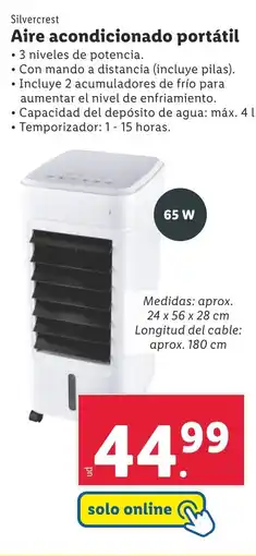 Lidl SILVERCREST Aire acondicionado portátil ufesa oferta