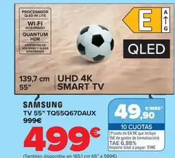 Carrefour SAMSUNG Tv 55” tq55q67daux oferta