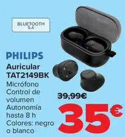 Carrefour PHILIPS Auricular TAT2149BK oferta
