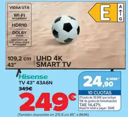 Carrefour HISENSE TV 43" 43A6N oferta