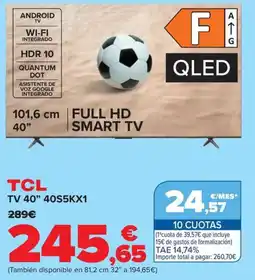 Carrefour TCL TV 40” 40S5KX1 oferta