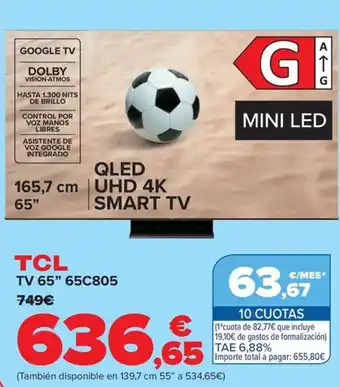 Carrefour TCL TV 65" 65C805 oferta
