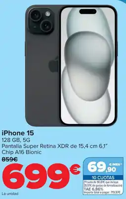 Carrefour iPhone 15 oferta