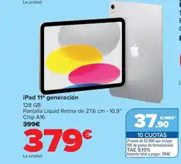 Carrefour iPad 11ª generación oferta