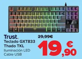 Carrefour TRUST Teclado GXT833 Thado TKL oferta