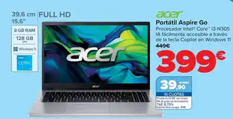 Carrefour ACER Portátil Aspire Go oferta