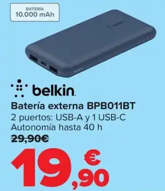 Carrefour BELKIN Batería externa BPB011BT oferta