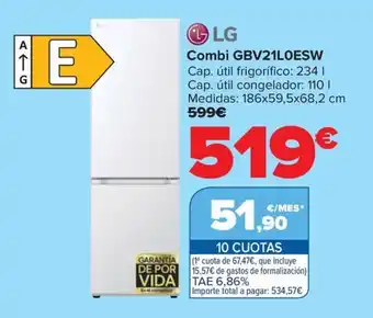 Carrefour LG Combi GBV21LOESW oferta