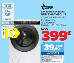 Carrefour HOOVER Lavadora-secadora HDP 5106AMBC/1-S oferta