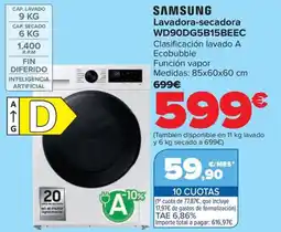 Carrefour SAMSUNG Lavadora-secadora WD90DG5B15BEEC oferta