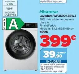 Carrefour HISENSE Lavadora WF3S9043BW3 oferta