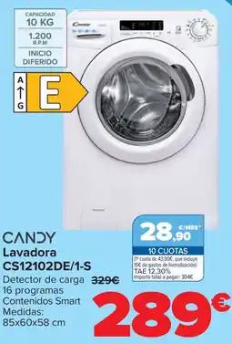 Carrefour CANDY Lavadora CS12102DE/1-S oferta