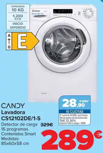 Carrefour CANDY Lavadora CS12102DE/1-S oferta
