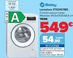 Carrefour BALAY Lavadora 3TS3107BD oferta