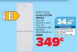 Carrefour ICECOOL Combi ICCOM 186.W2 oferta