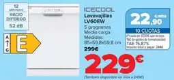 Carrefour ICECOOL Lavavajillas LV60EW oferta