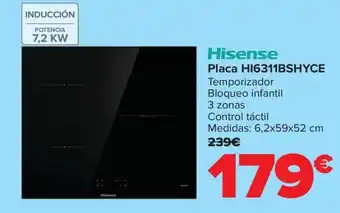 Carrefour HISENSE Placa HI6311BSHYCE oferta