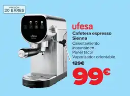 Carrefour UFESA Cafetera espresso Sienna oferta