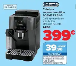 Carrefour DELONGHI Cafetera superautomática ECAM223.61.G oferta