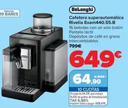 Carrefour DELONGHI Cafetera superautomática Rivelia Exam440.55.B oferta