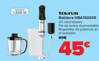 Carrefour TAURUS Batidora HBA1500XE oferta