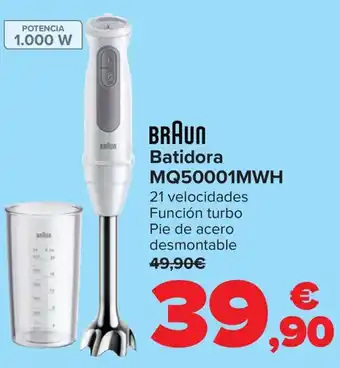 Carrefour BRAUN Batidora MQ50001MWH oferta