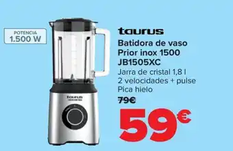 Carrefour TAURUS Batidora de vaso Prior inox 1500 JB1505XC oferta