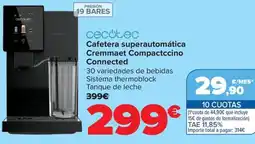 Carrefour CECOTEC Cafetera superautomática Cremmaet Compactccino Connected oferta