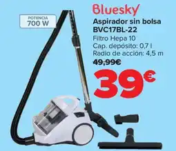 Carrefour BLUESKY Aspirador sin bolsa BVC17BL-22 oferta